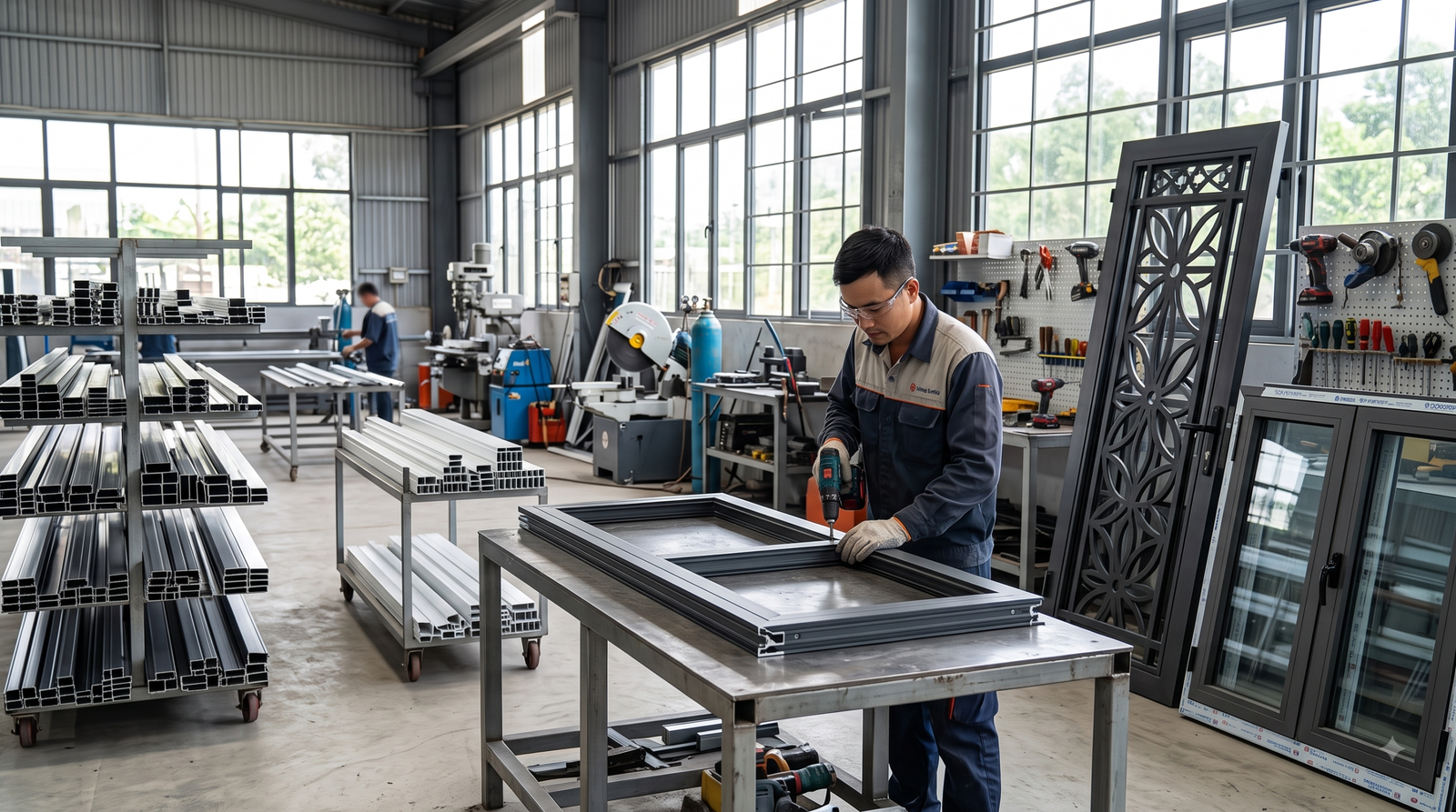 Xưởng gia công cửa nhôm Xingfa tại Tây Ninh