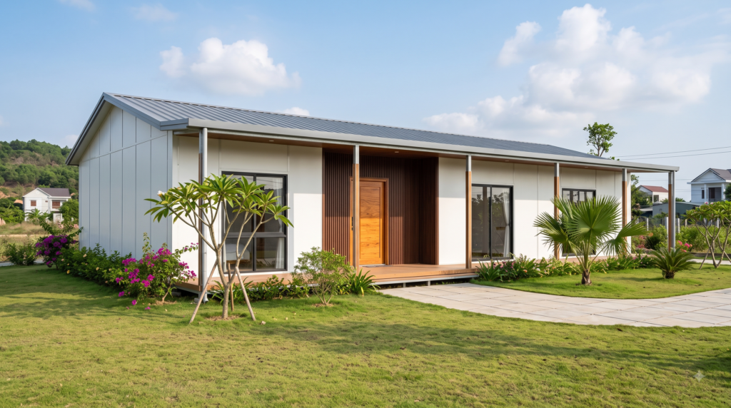 Nhà lắp ráp panel dân dụng Cơ Khí Tiếu Nghĩa - nhà tiền chế panel cách nhiệt cho gia đình