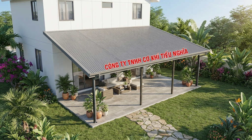 Thi công mái che tôn dốc tại Tây Ninh - Xingfa Tiếu Nghĩa
